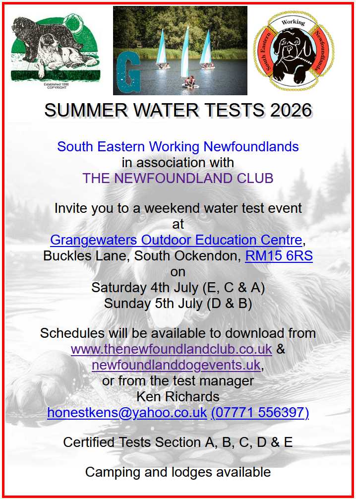 Flyer for Grangewaters Water Tests - July 2026