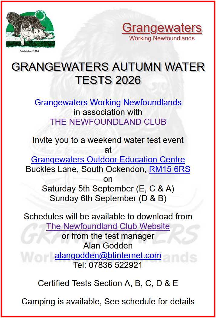 Flyer for Water Tests