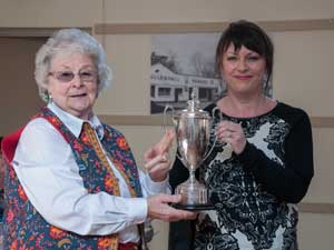 Presentation of a Club trophy by Carol Cooper to Kirsteen Farrar